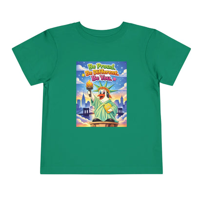TuBz™ "Be Proud. Be Different. Be You." Toddler T- Shirt - Inspirational Kids Tee