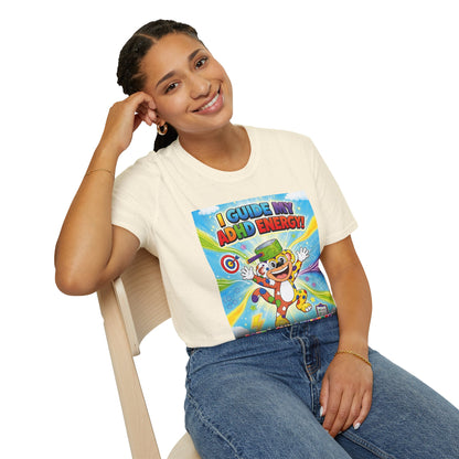 Potz™ Unisex Softstyle T-Shirt – "I Guide My ADHD Energy!" Graphic Tee | Smile Universe Collection