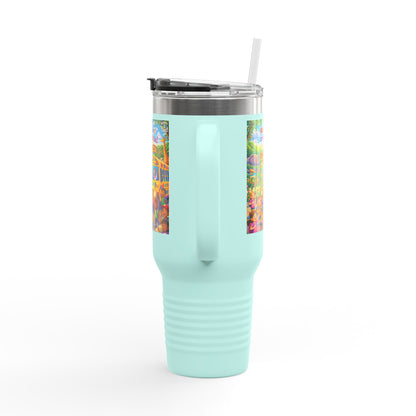 Lani™ 40oz Insulated Travel Mug – "Adventure Starts With Us!" Graphic