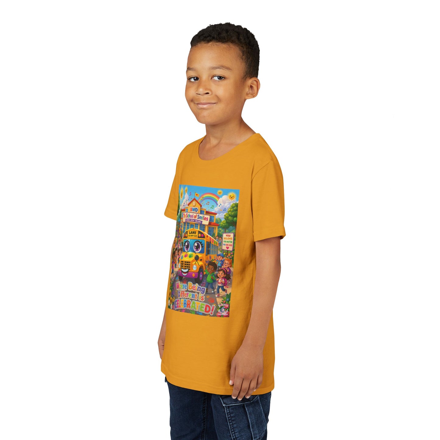 Lani™ Youth Short Sleeve Tee – "Where Being Different is CELEBRATED!" Graphic Shirt