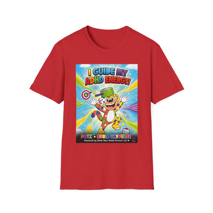 Potz™ Unisex Softstyle T-Shirt – "I Guide My ADHD Energy!" Graphic Tee | Smile Universe Collection