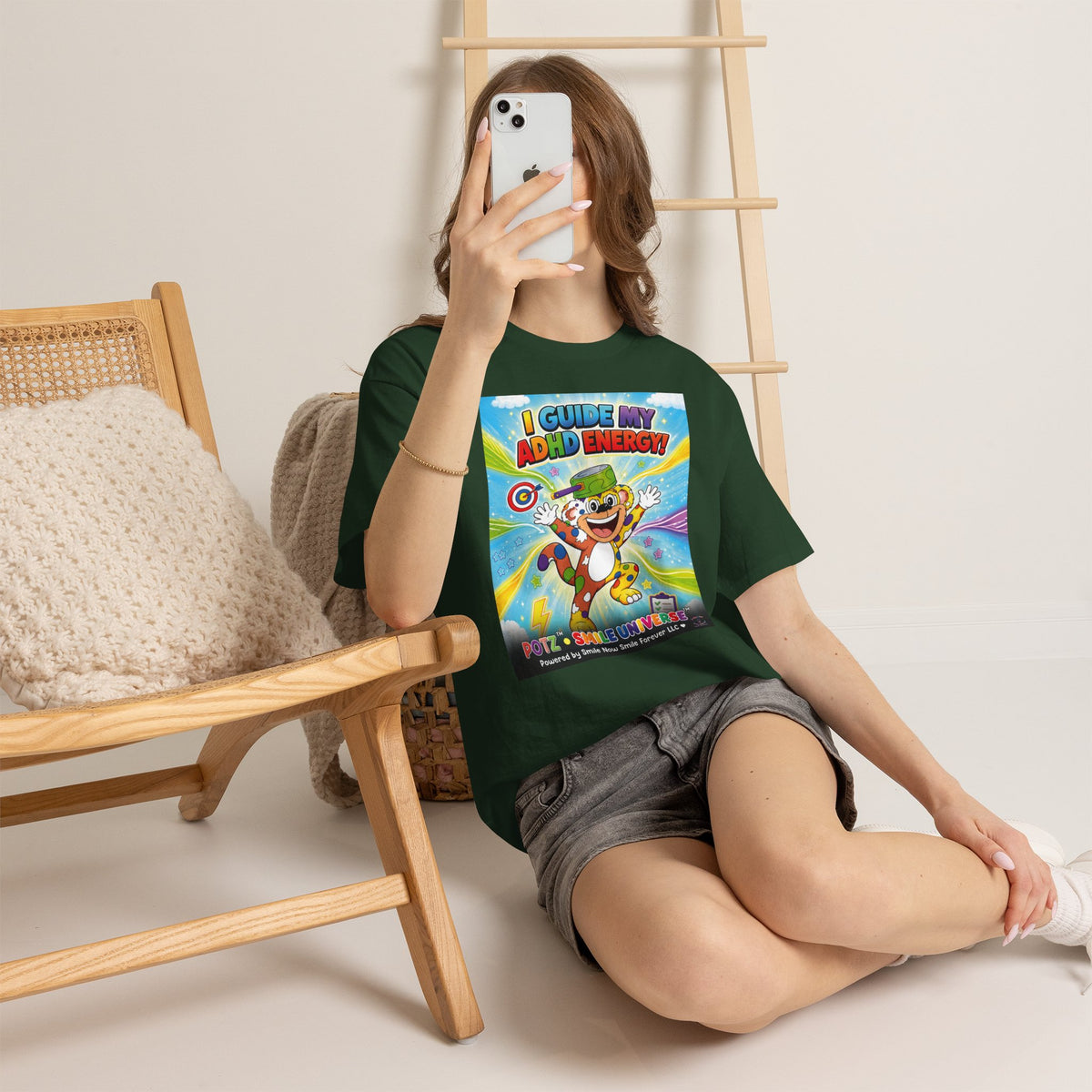 Potz™ Unisex Heavy Cotton™ Tee – "I Guide My ADHD Energy!" Graphic Tee | Smile Universe Collection