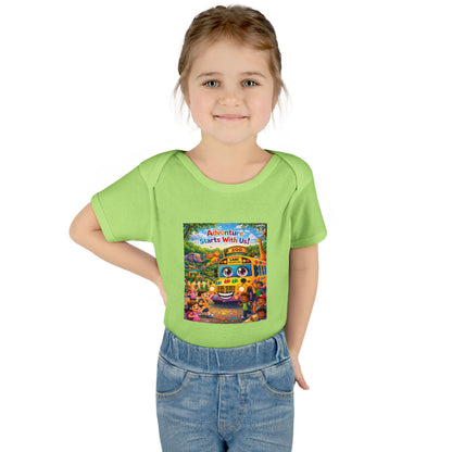 Lani™ Infant Baby Rib Bodysuit – "Adventure Starts With Us!" Graphic