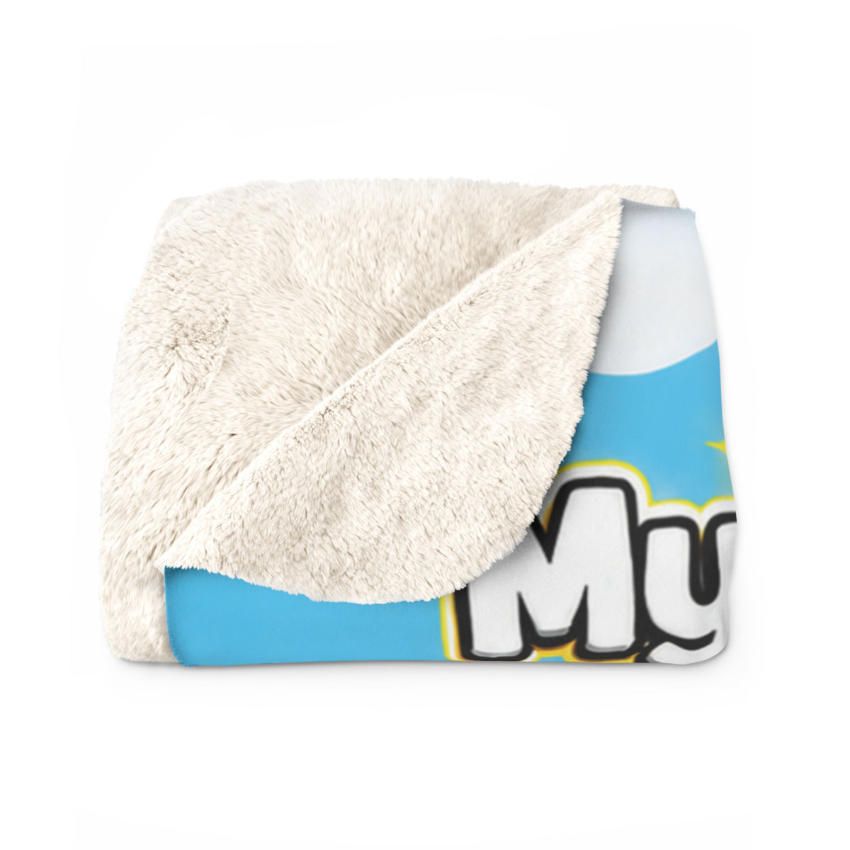 Potz™ Sherpa Fleece Blanket – "My ADHD Means Always Dreaming, Highly Determined" Graphic Throw | Smile Universe Collection