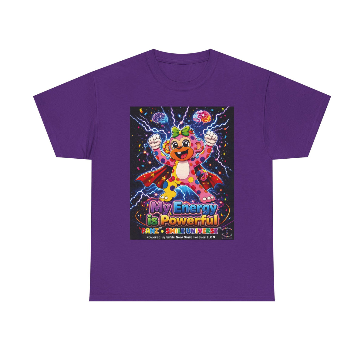Panz™ Unisex Heavy Cotton™ Tee For Adult – "My Energy is Powerful" Graphic Tee | Smile Universe Collection