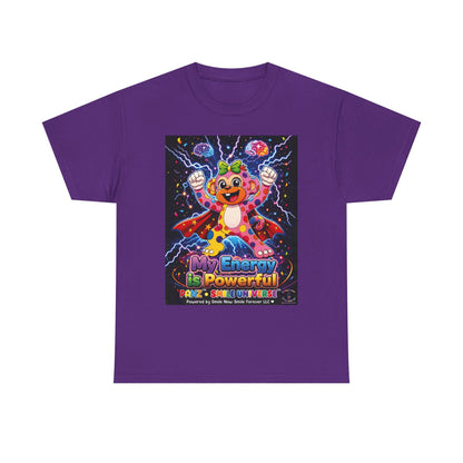 Panz™ Unisex Heavy Cotton™ Tee For Adult – "My Energy is Powerful" Graphic Tee | Smile Universe Collection
