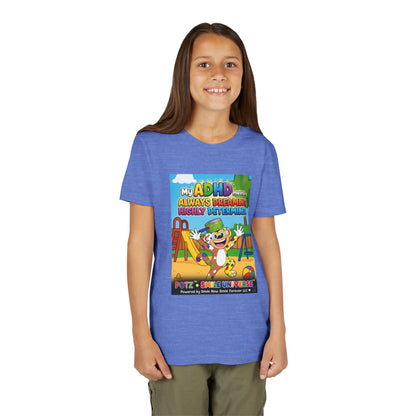 Potz™ Youth Short Sleeve Tee – "My ADHD Means Always Dreaming, Highly Determined" Graphic Tee | Smile Universe Collection