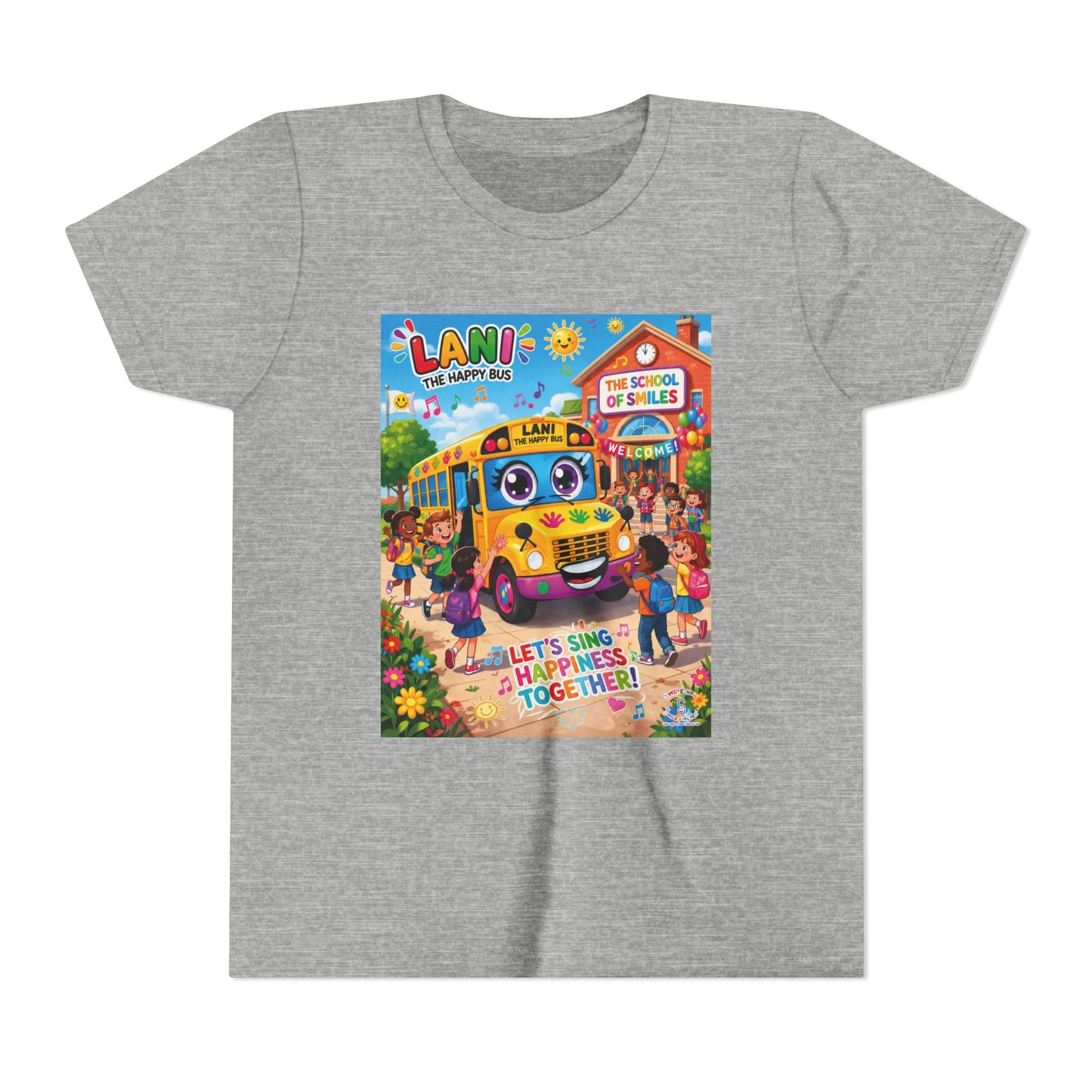 Lani™ Youth Short Sleeve Tee – "Let's Sing Happiness Together!" Graphic