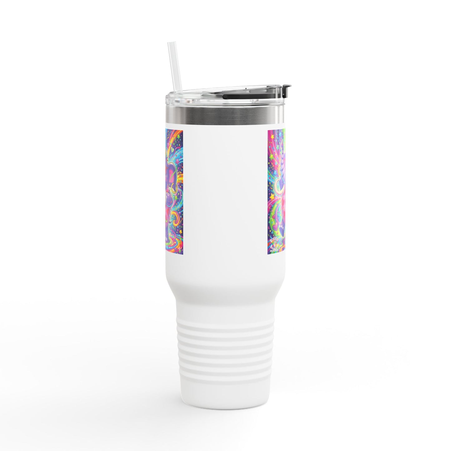 Piklez™ 40oz Insulated Travel Mug – "Born to Celebrate!" Graphic | Smile Universe Collection