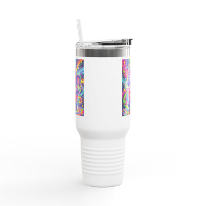 Piklez™ 40oz Insulated Travel Mug – "Born to Celebrate!" Graphic | Smile Universe Collection