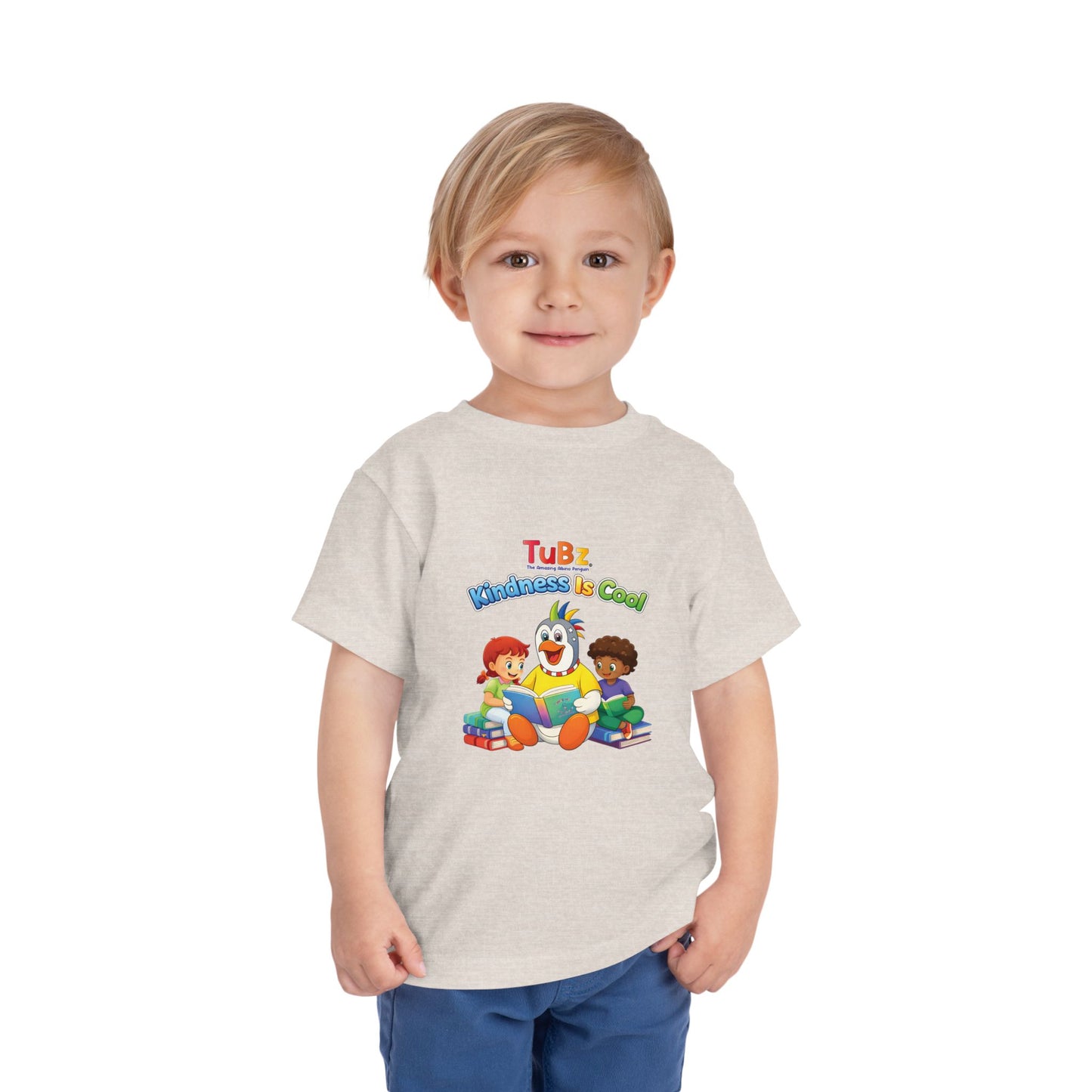 TuBz™ "Kindness Is Cool" Kids T-Shirt - Positive Message Graphic Tee | Smile Universe TuBz4Kidz