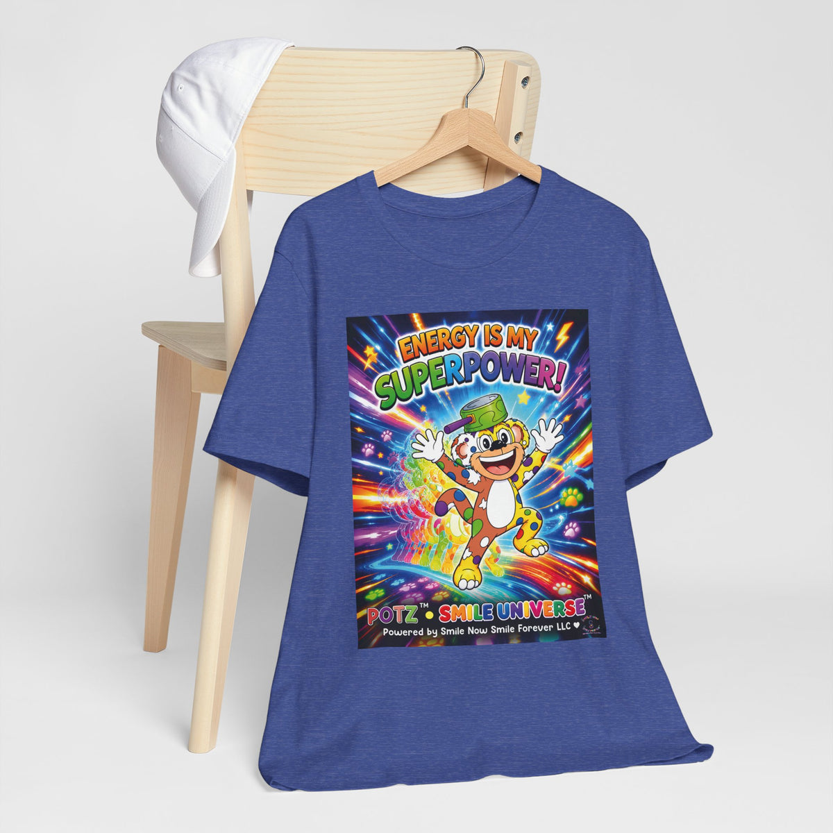 Potz™ Unisex Jersey Short Sleeve Tee – "Energy is My Superpower!" Graphic Tee | Smile Universe Collection