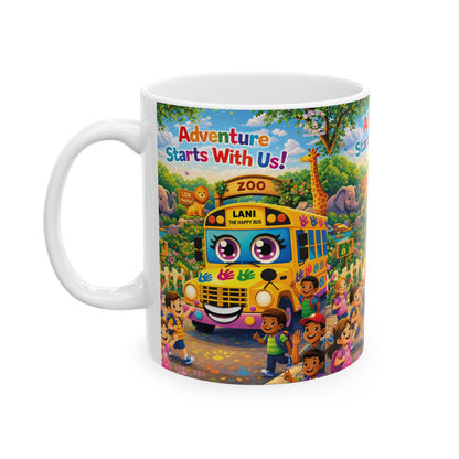 Lani™ Ceramic Mug (11oz & 15oz) – "Adventure Starts With Us!" Graphic