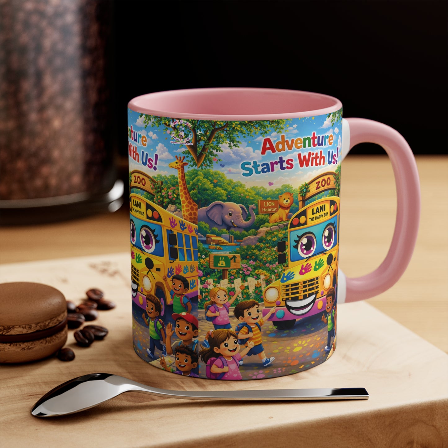 Lani™ Accent Mug – "Adventure Starts With Us!" Graphic