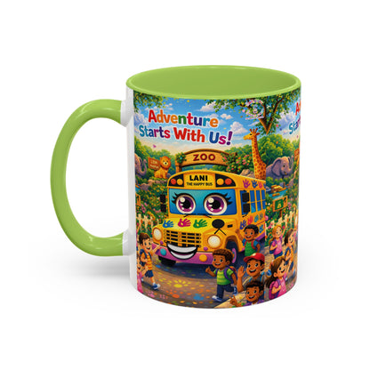 Lani™ Accent Coffee Mug (11oz & 15oz) – "Adventure Starts With Us!" Graphic