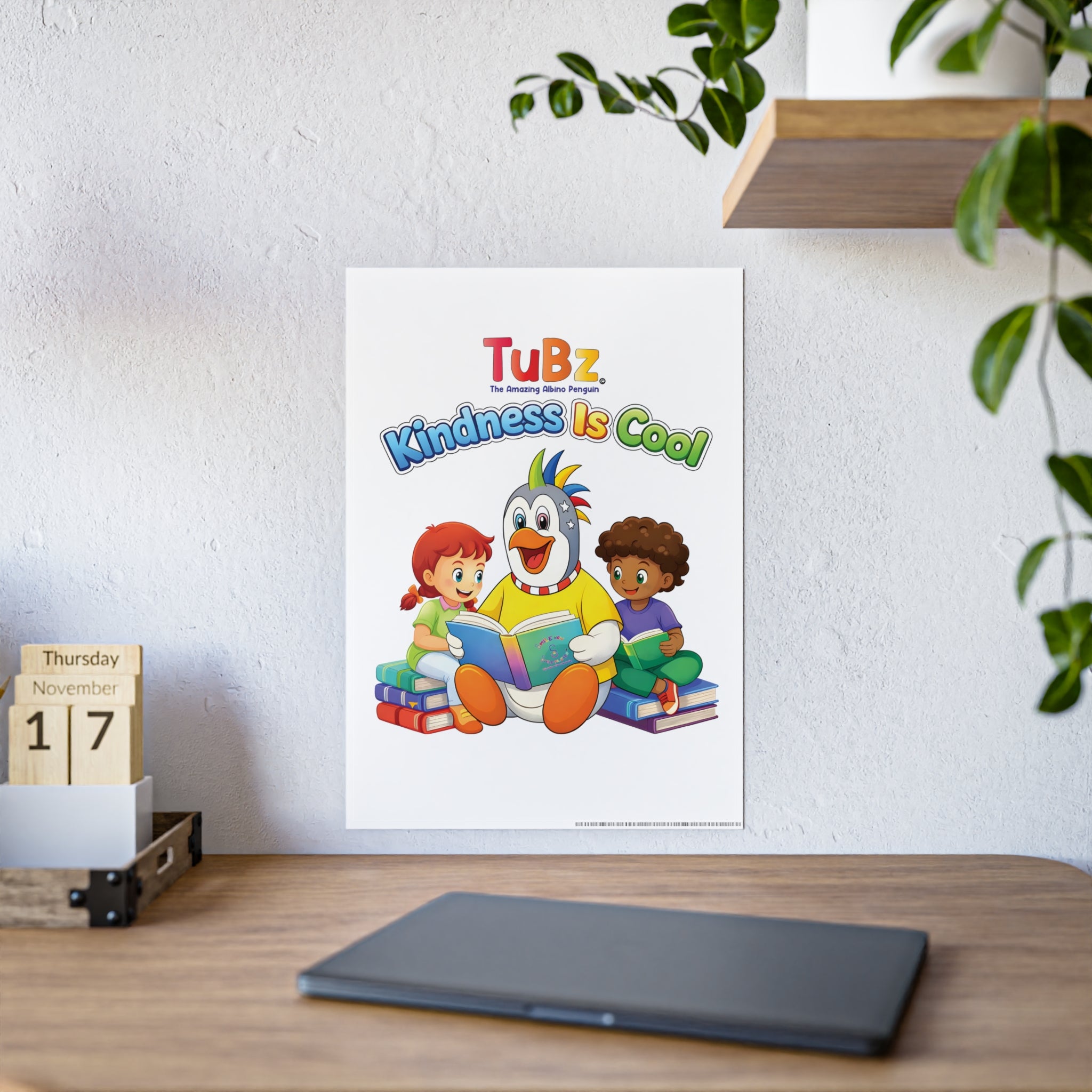 TuBz™ "Kindness Is Cool" Kids Poster - Classroom & Bedroom Wall Art | Smile Universe