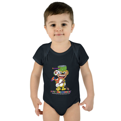 Potz™ Infant Baby Rib Bodysuit – Playful Chef Graphic Onesie | Smile Universe Collection
