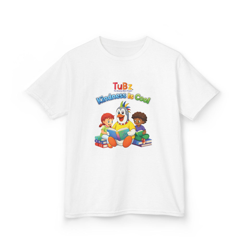 TuBz™ "Kindness Is Cool" Kids T-Shirt - Positive Message Graphic Tee | Smile Universe TuBz4Kidz