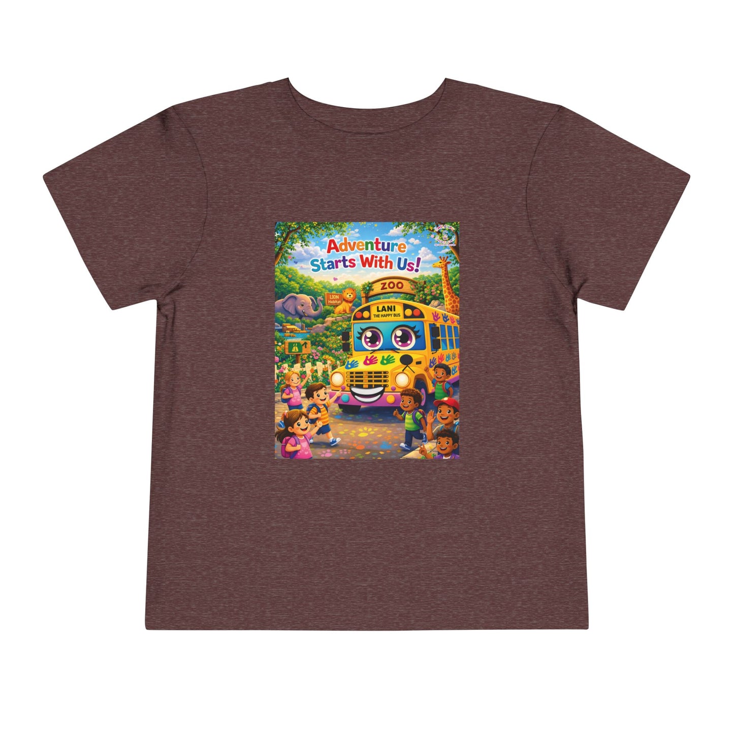 Lani™ Toddler Short Sleeve Tee – "Adventure Starts With Us!" Graphic