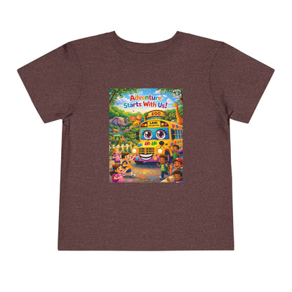 Lani™ Toddler Short Sleeve Tee – "Adventure Starts With Us!" Graphic