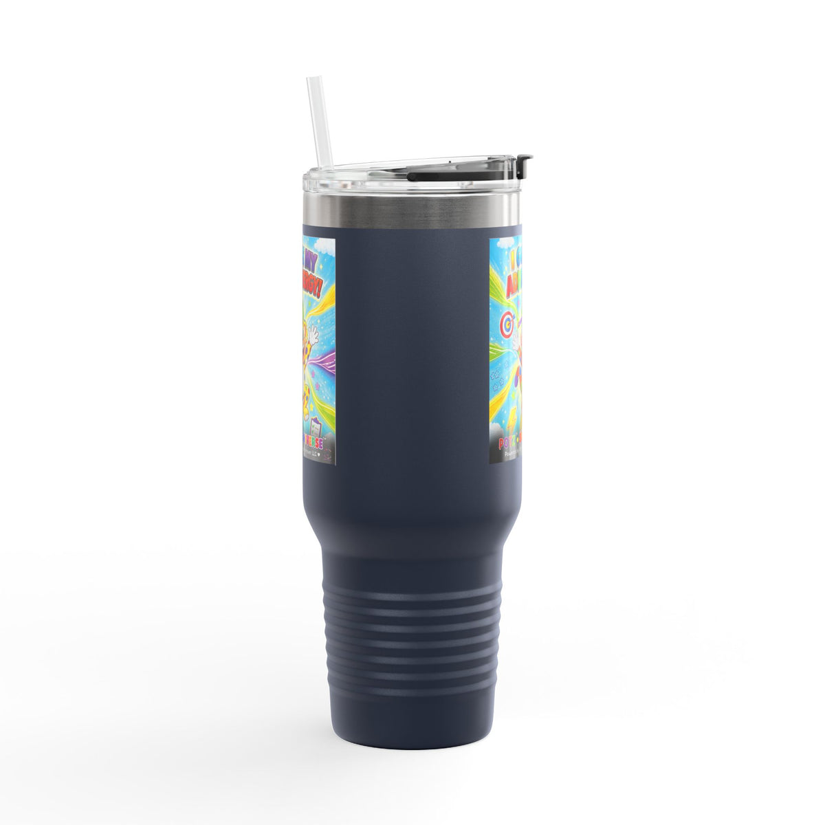 Potz™ Insulated Travel Mug 40oz – "I Guide My ADHD Energy!" Graphic Tumbler | Smile Universe Collection