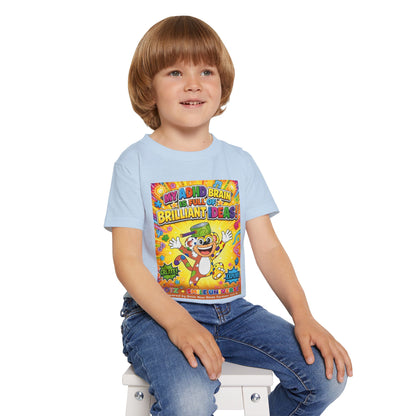 Potz™ Heavy Cotton™ Toddler T-Shirt – "My ADHD Brain is Full of Brilliant Ideas!" Graphic Tee | Smile Universe Collection