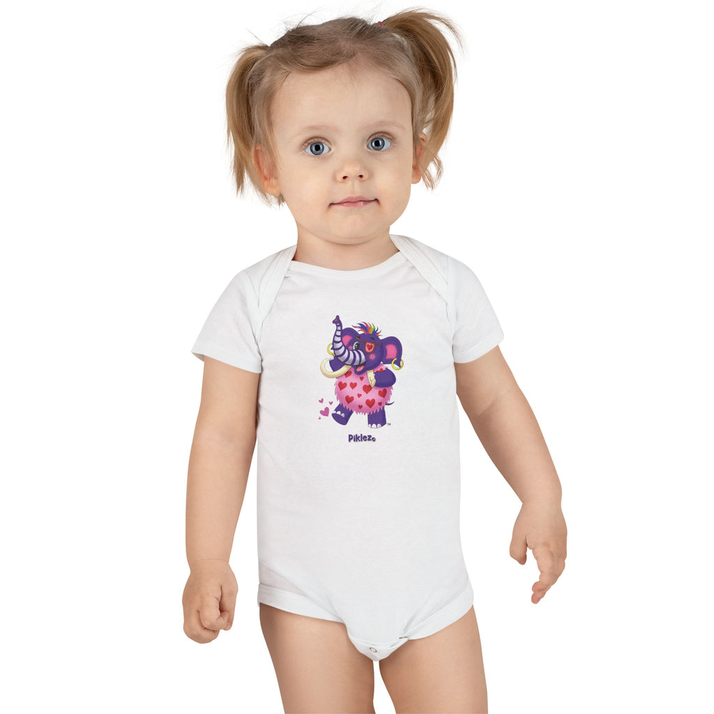 Piklez™ Baby Short Sleeve Onesie® – "Full of Love!" Graphic | Smile Universe Collection