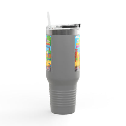 Potz™ Insulated Travel Mug 40oz – "My ADHD Means Always Dreaming, Highly Determined" Graphic Tumbler | Smile Universe Collection