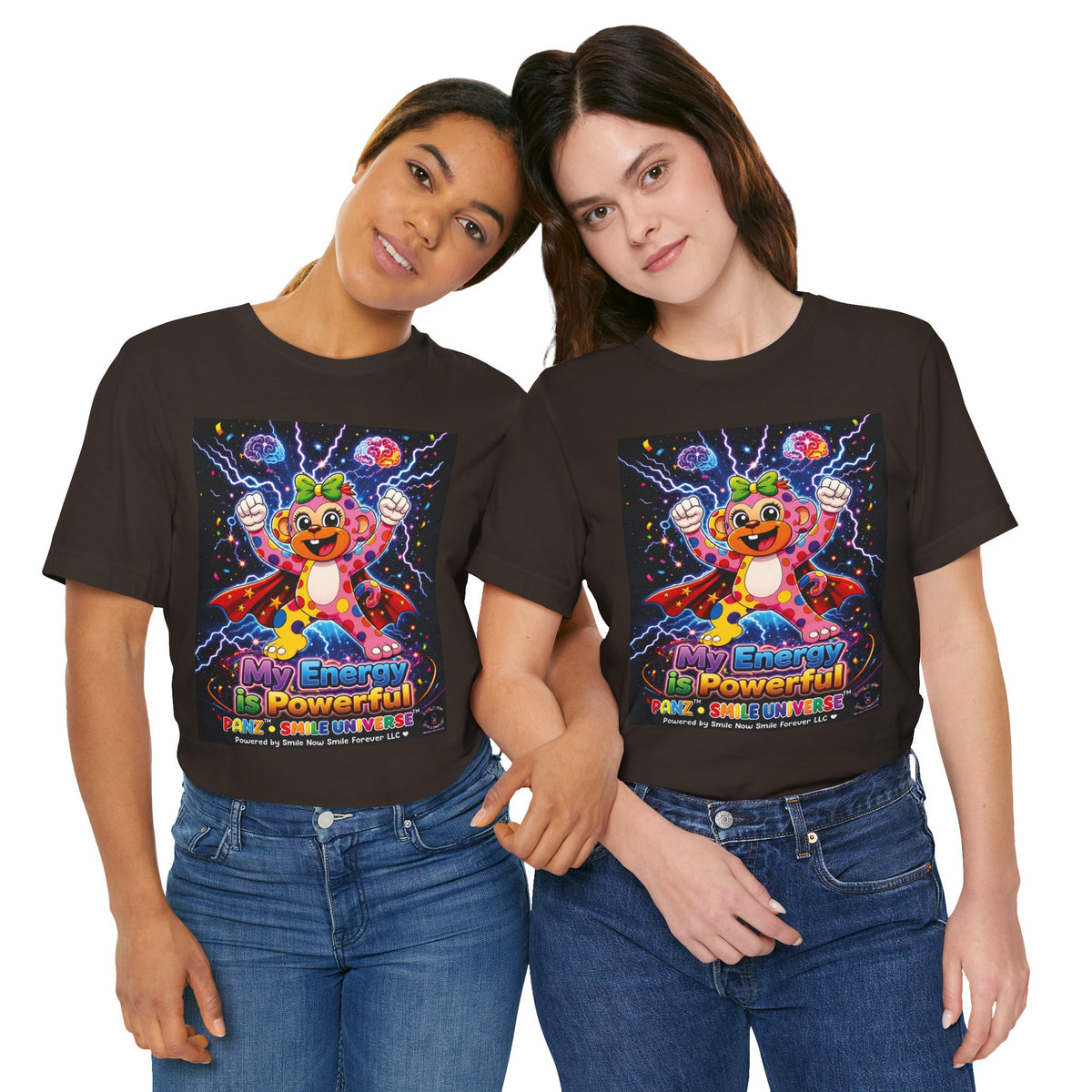 Panz™ Unisex Jersey Short Sleeve Tee For Adult– "My Energy is Powerful" Graphic Tee | Smile Universe Collection