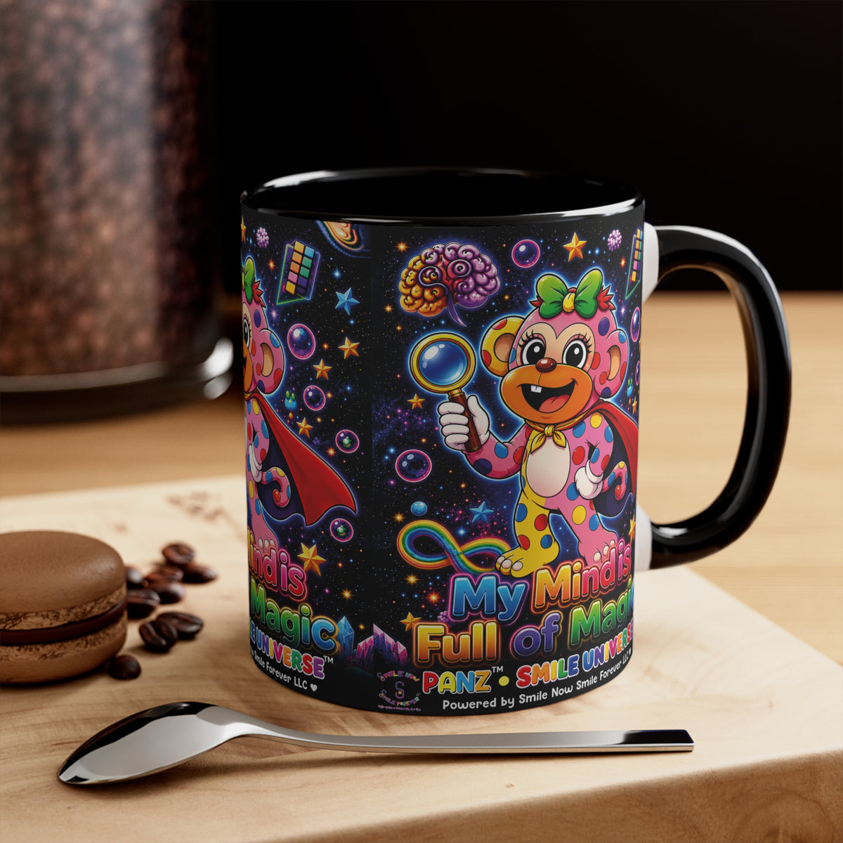 Panz™ Accent Mug – "My Mind is Full of Magic" Graphic | Smile Universe Collection