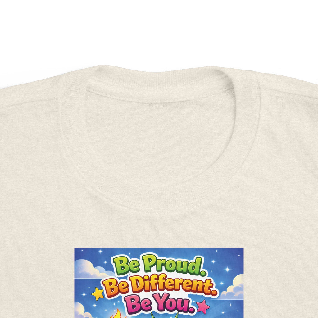 TuBz™ "Be Proud. Be Different. Be You." Kids T-Shirt - Inspirational Graphic Tee