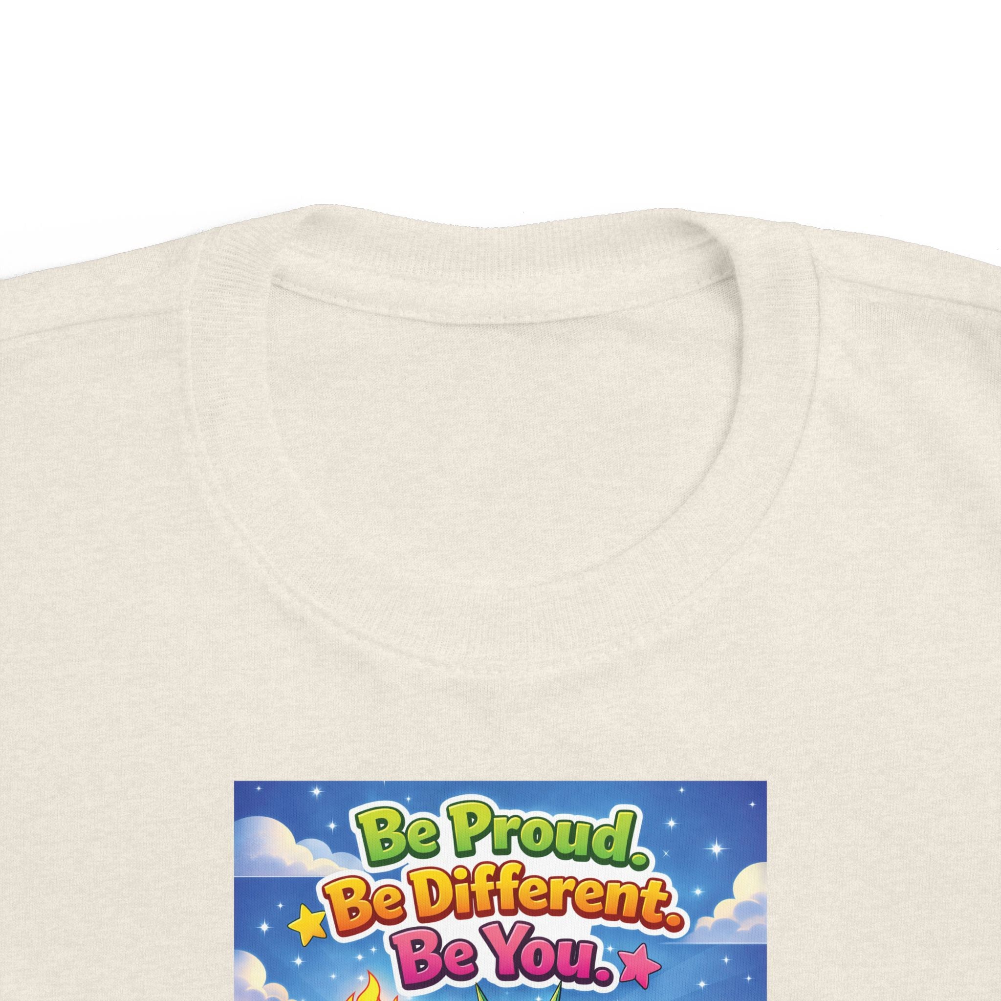 TuBz™ "Be Proud. Be Different. Be You." Kids T-Shirt - Inspirational Graphic Tee