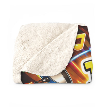 Potz™ Sherpa Fleece Blanket – "I Make Noise -n- Have Fun!" Graphic Throw | Smile Universe Collection