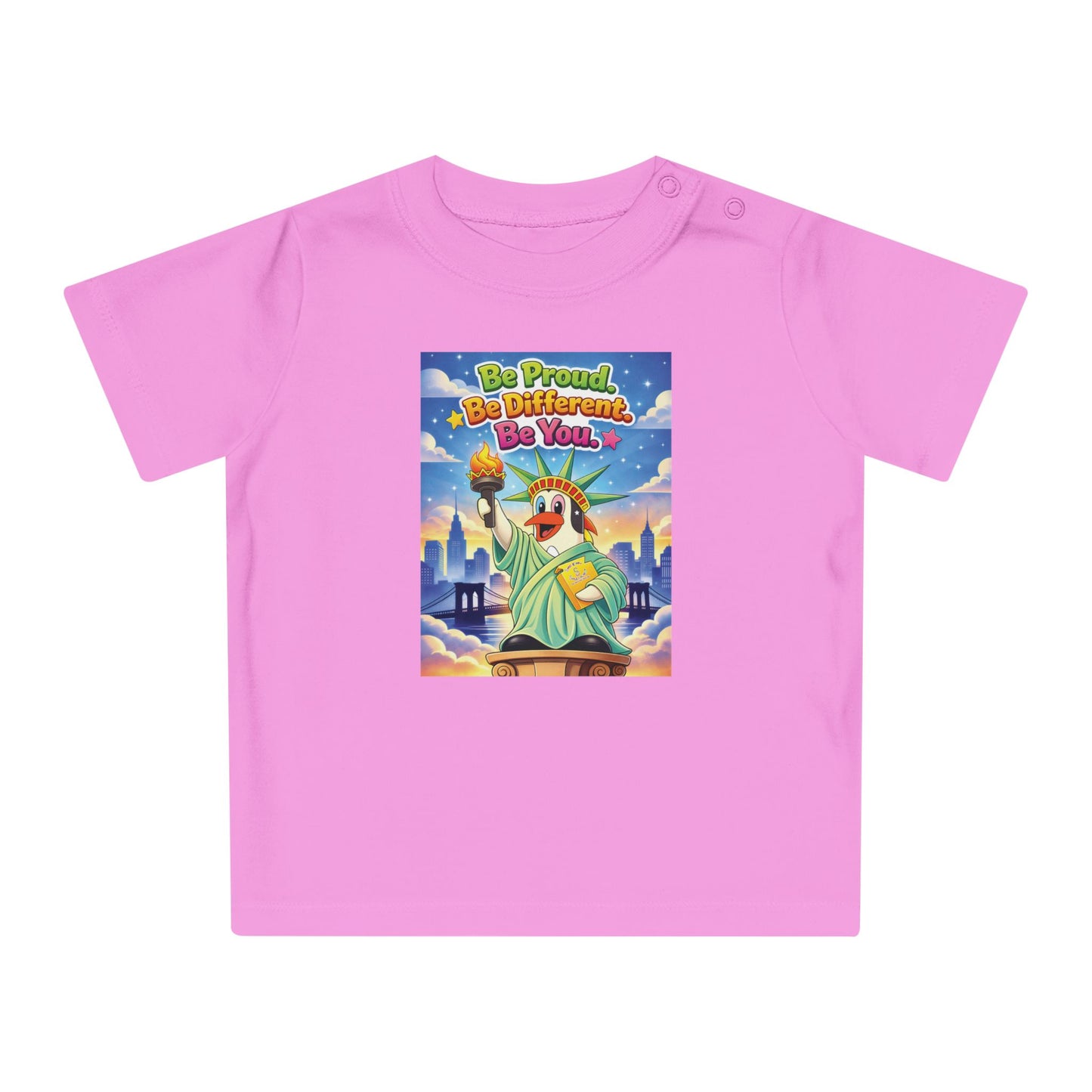 TuBz™ "Be Proud. Be Different. Be You." Baby T- Shirt - Cute Inspirational Infant Tee
