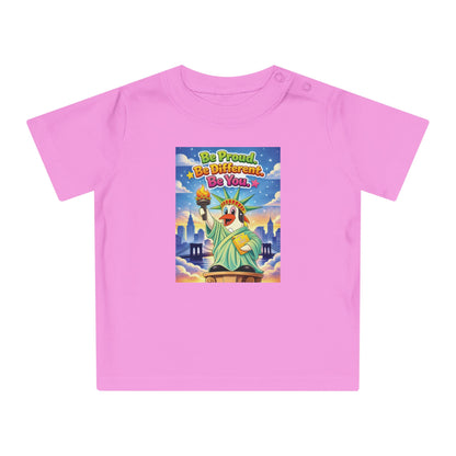 TuBz™ "Be Proud. Be Different. Be You." Baby T- Shirt - Cute Inspirational Infant Tee