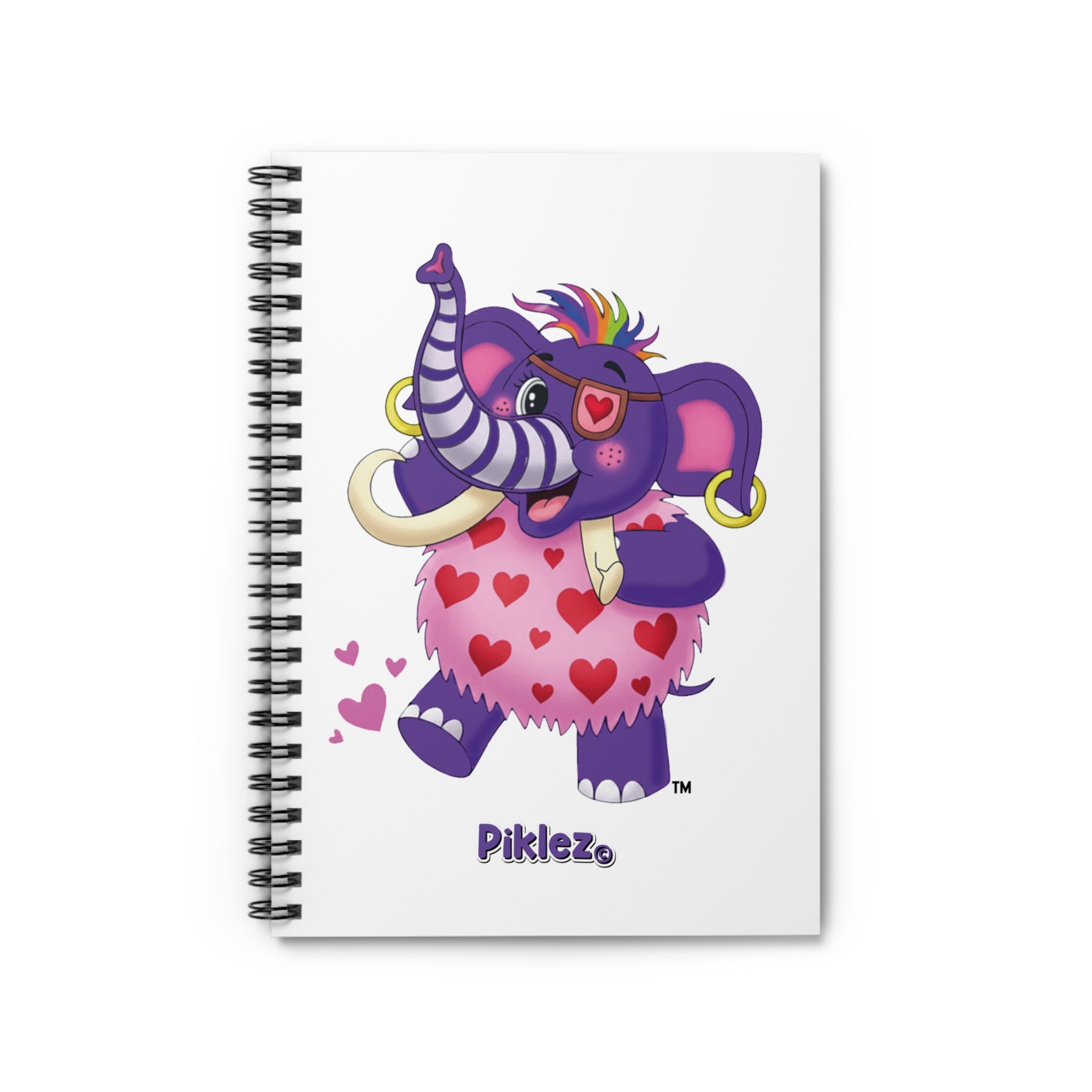 Piklez™ Spiral Notebook – Ruled Line | "Full of Love!" Graphic | Smile Universe Collection
