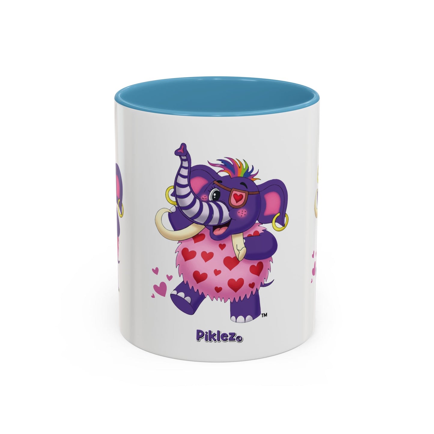 Piklez™ Accent Coffee Mug (11oz & 15oz) – "Full of Love!" Graphic | Smile Universe Collection