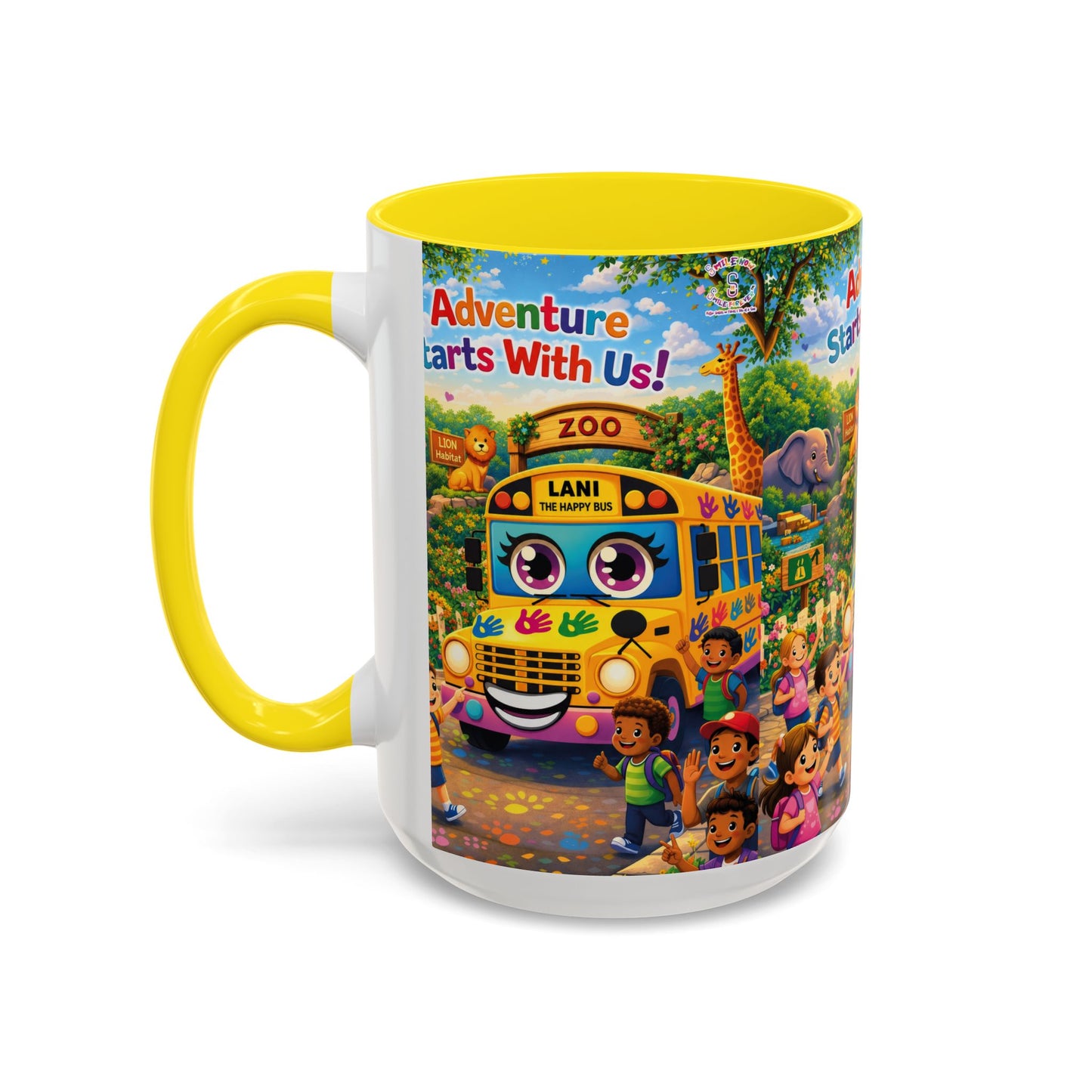 Lani™ Accent Coffee Mug (11oz & 15oz) – "Adventure Starts With Us!" Graphic