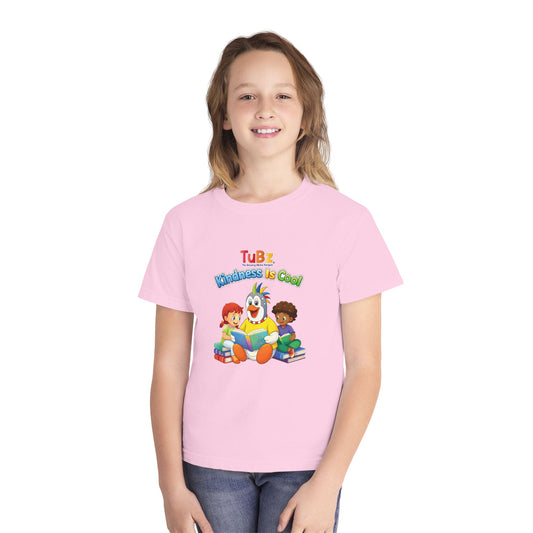 TuBz™ "Kindness Is Cool" Kids T-Shirt - Positive Message Graphic Tee | Smile Universe TuBz4Kidz