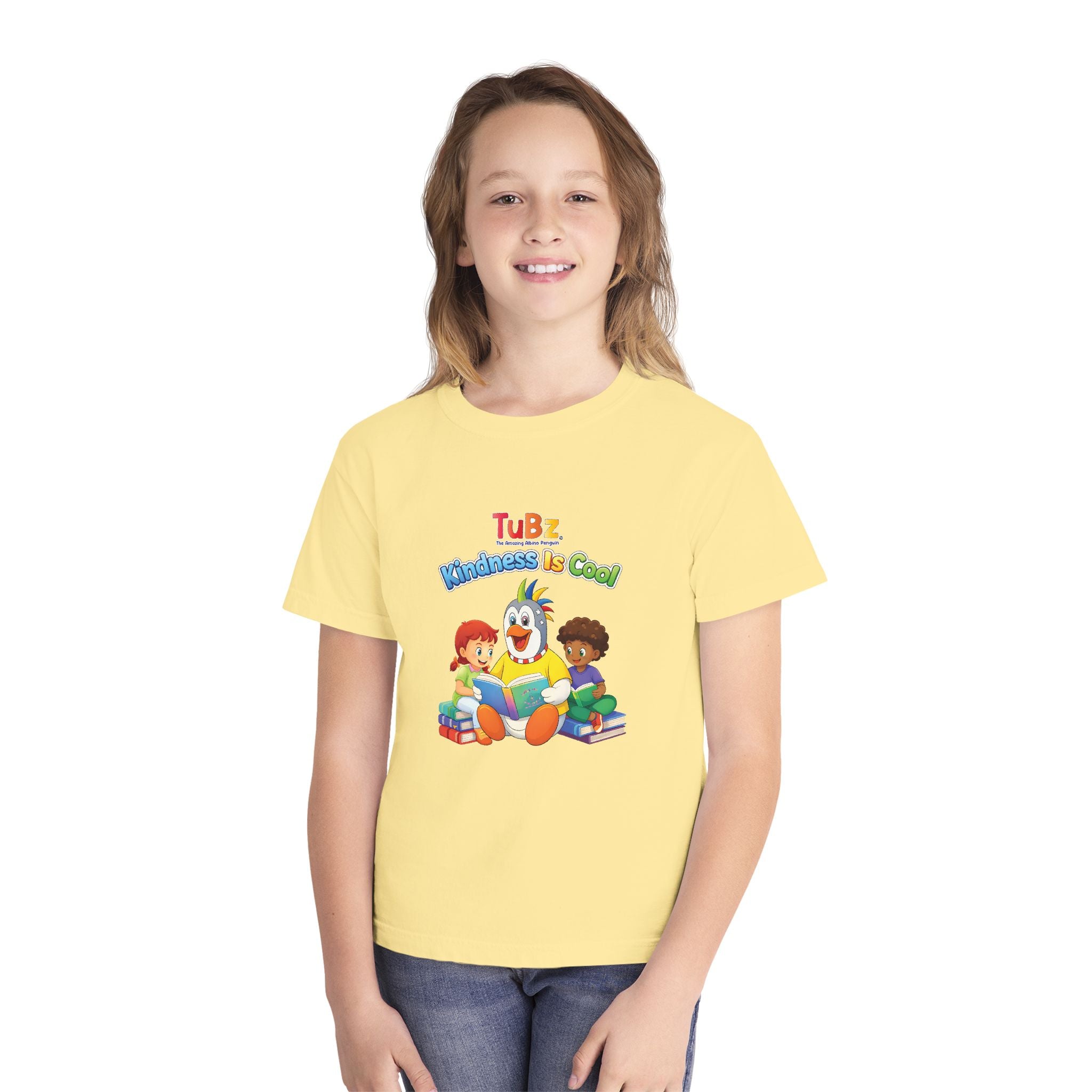 TuBz™ "Kindness Is Cool" Kids T-Shirt - Positive Message Graphic Tee | Smile Universe TuBz4Kidz