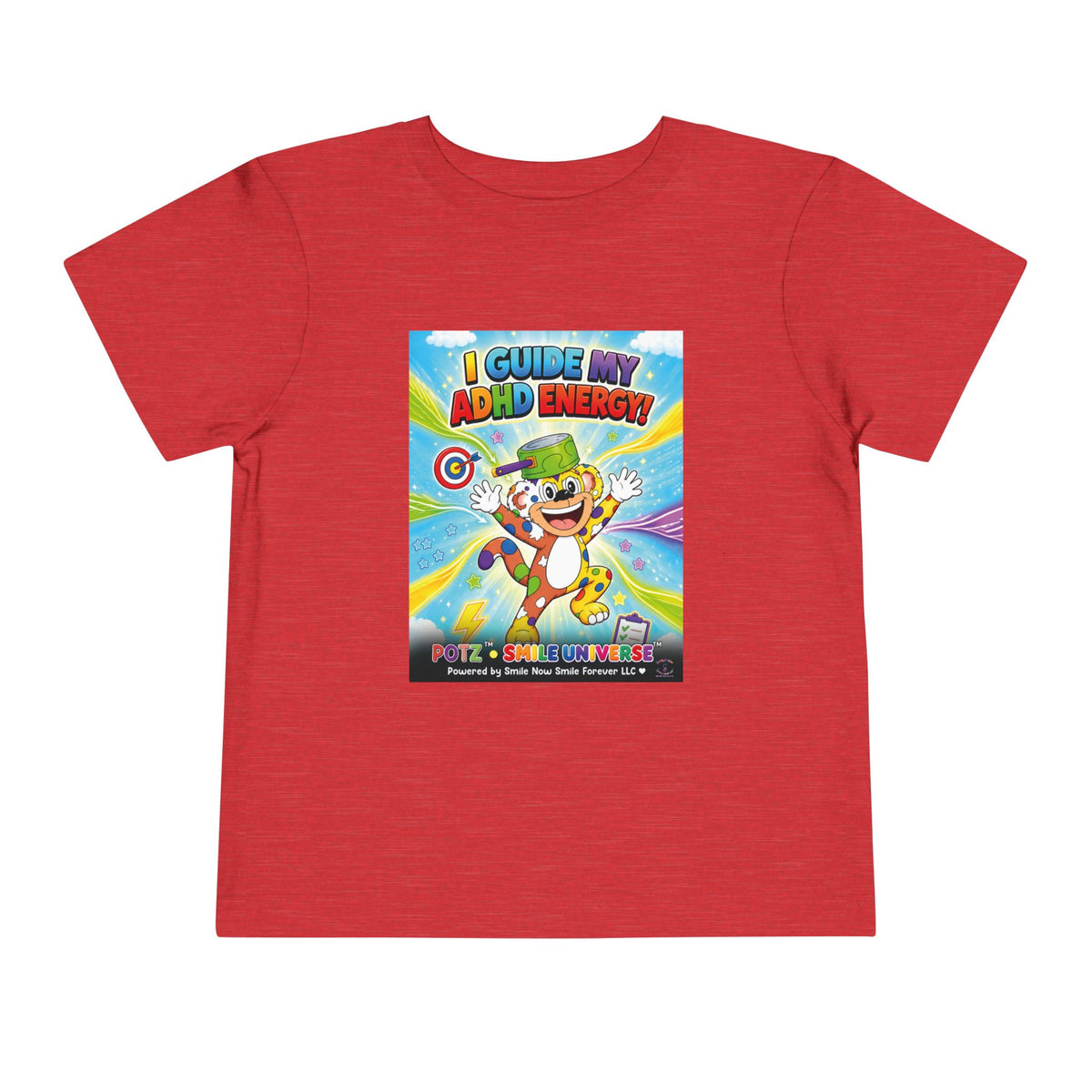 Potz™ Toddler Short Sleeve Tee – "I Guide My ADHD Energy!" Graphic Tee | Smile Universe Collection