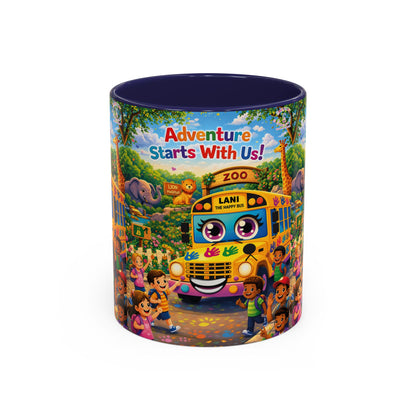 Lani™ Accent Coffee Mug (11oz & 15oz) – "Adventure Starts With Us!" Graphic