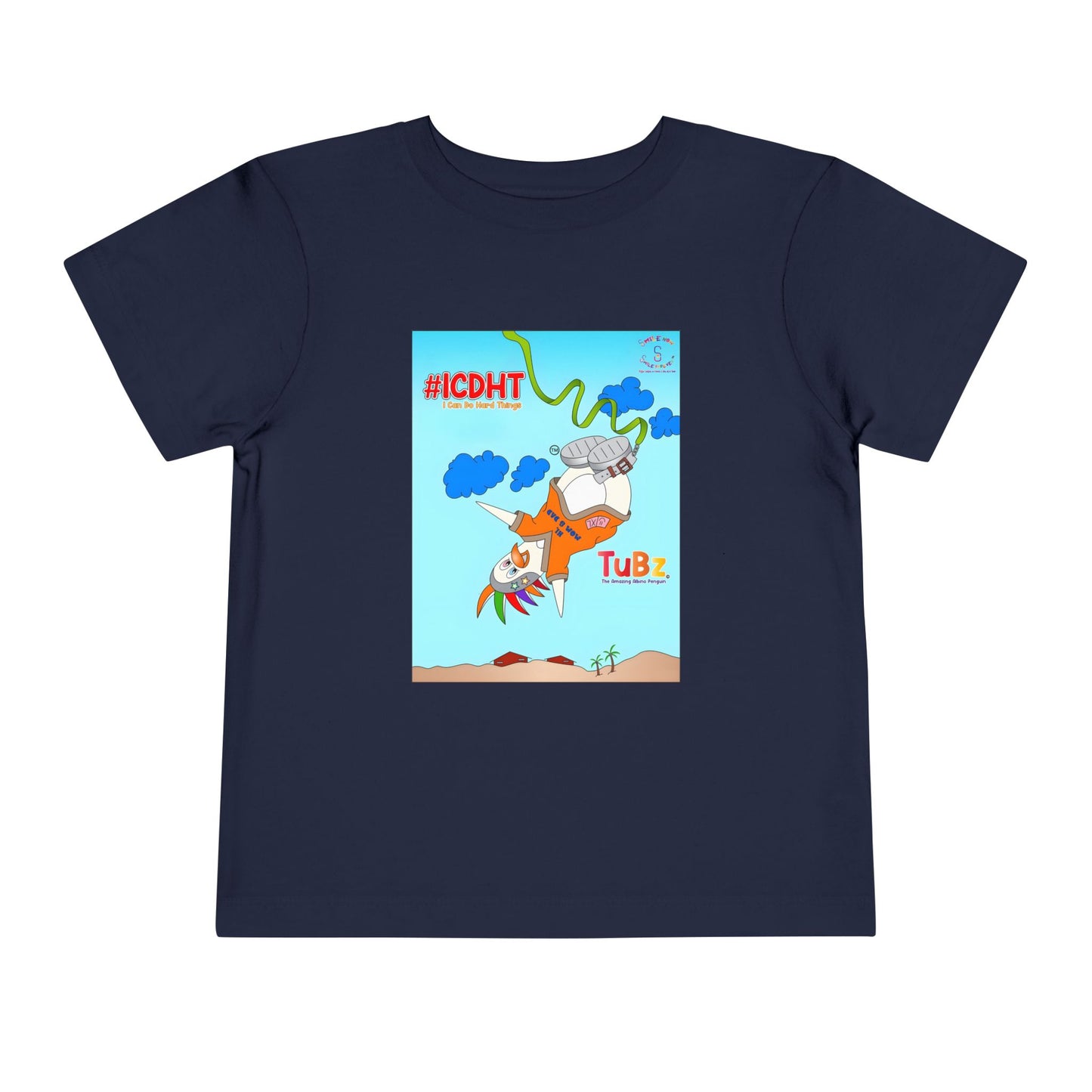 TuBz™ "I Can Do Hard Things" Toddler T-Shirt | Toddler Short Sleeve Tee  - Positive Kids Graphic Tee