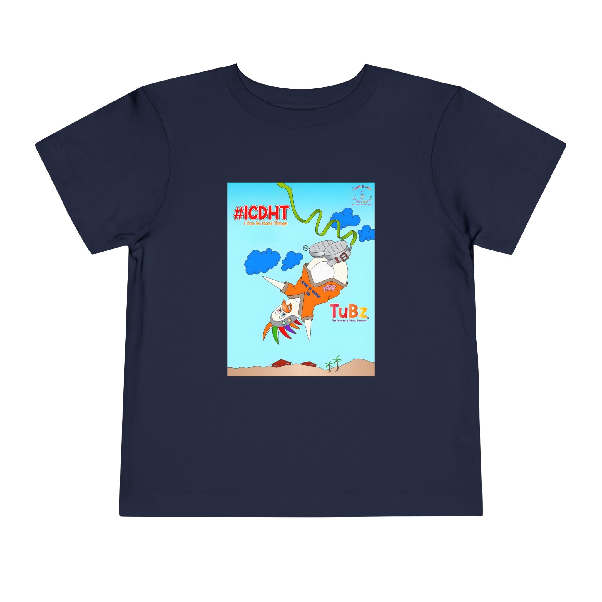 TuBz™ "I Can Do Hard Things" Toddler T-Shirt | Toddler Short Sleeve Tee  - Positive Kids Graphic Tee