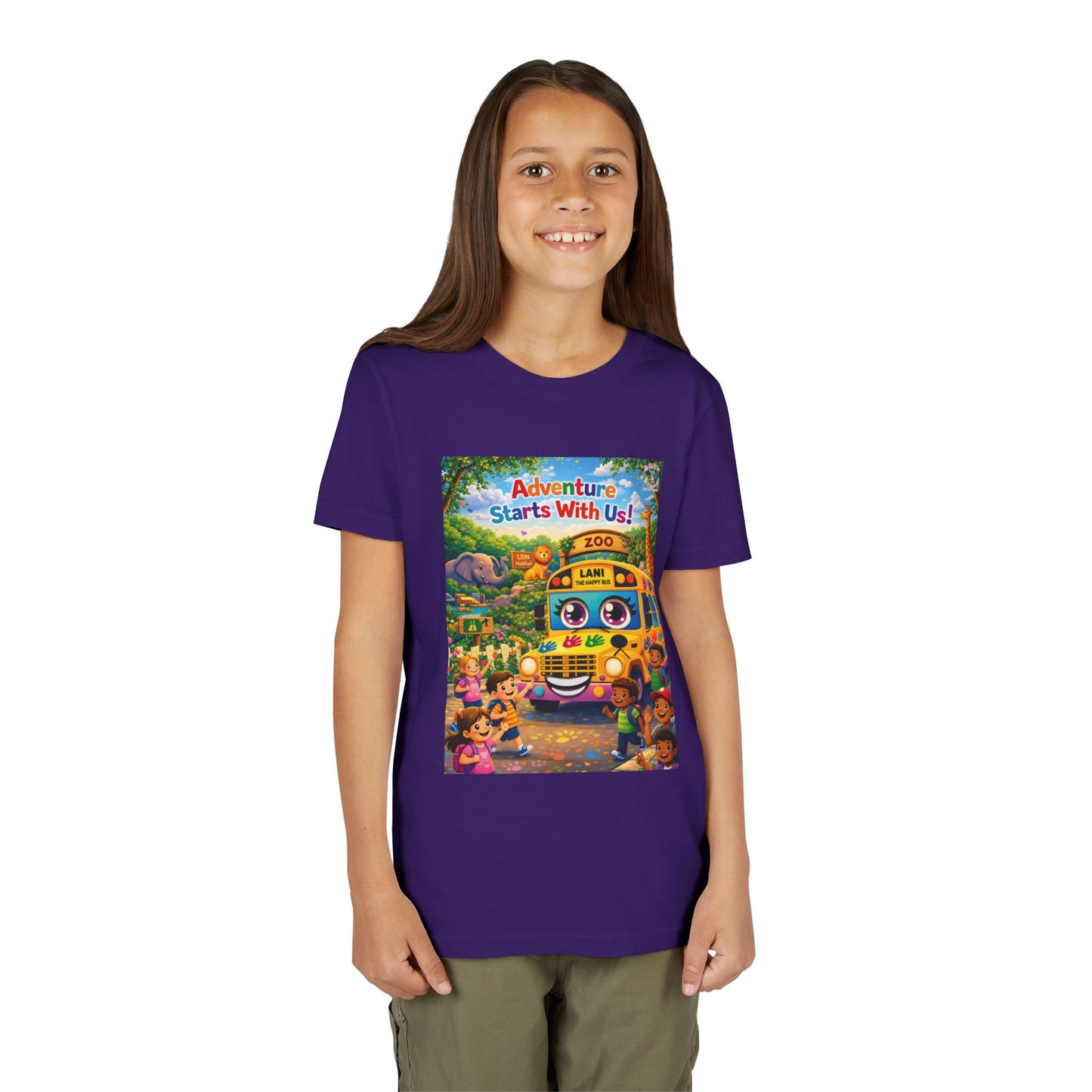 Lani™ Youth Short Sleeve Tee – "Adventure Starts With Us!" Graphic