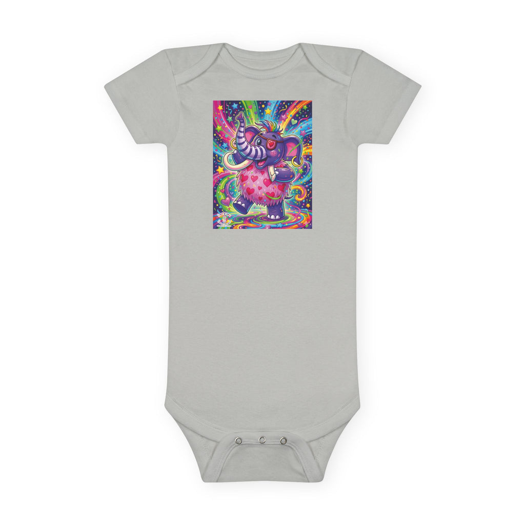Piklez™ Baby Short Sleeve Onesie® – "Born to Celebrate!" Graphic | Smile Universe Collection
