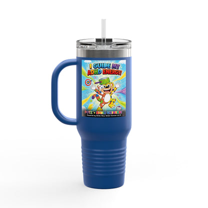 Potz™ Insulated Travel Mug 40oz – "I Guide My ADHD Energy!" Graphic Tumbler | Smile Universe Collection