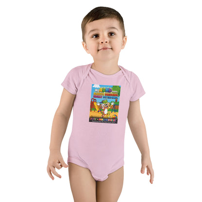 Potz™ Baby Short Sleeve Onesie® – "My ADHD Means Always Dreaming, Highly Determined" Graphic Bodysuit | Smile Universe Collection