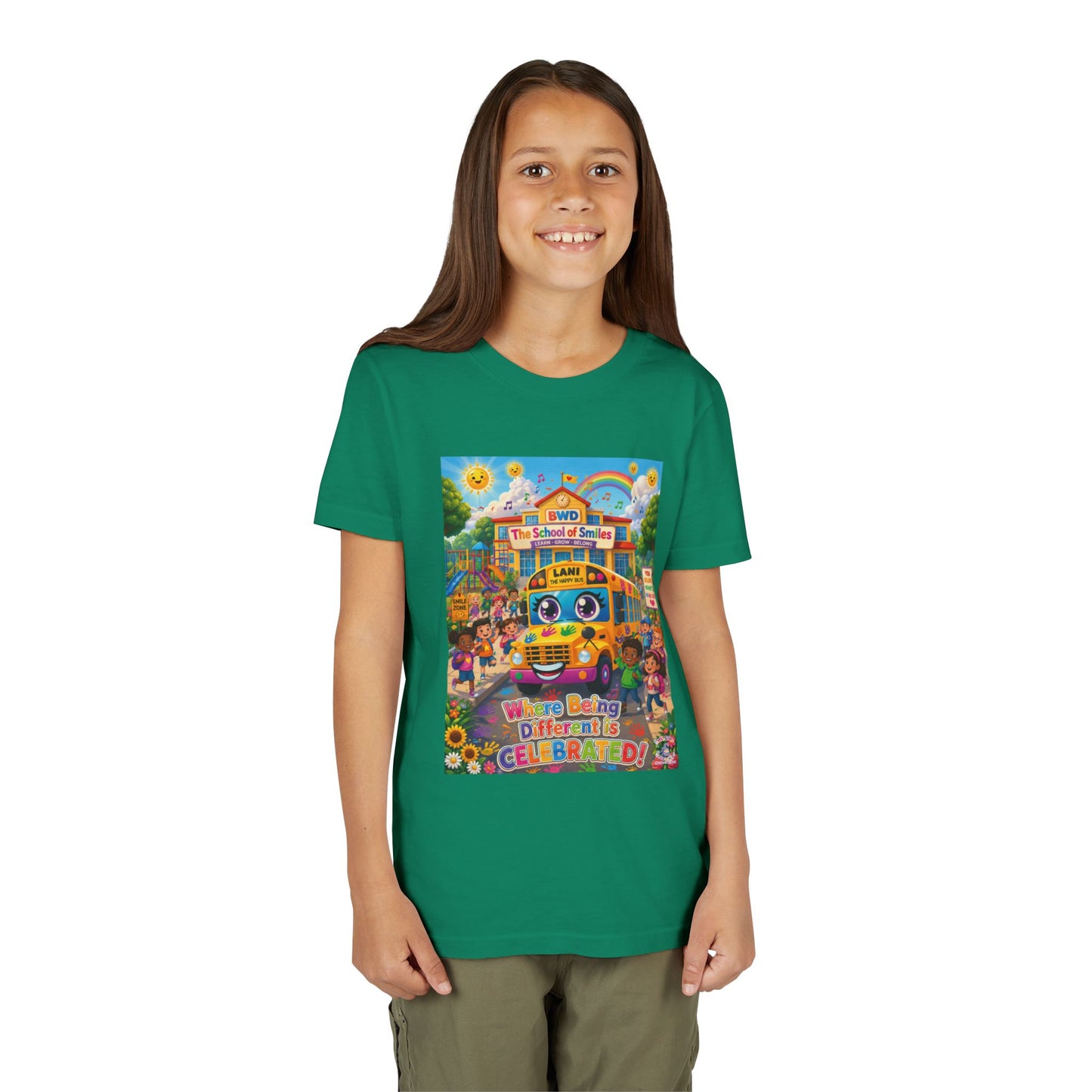 Lani™ Youth Short Sleeve Tee – "Where Being Different is CELEBRATED!" Graphic Shirt