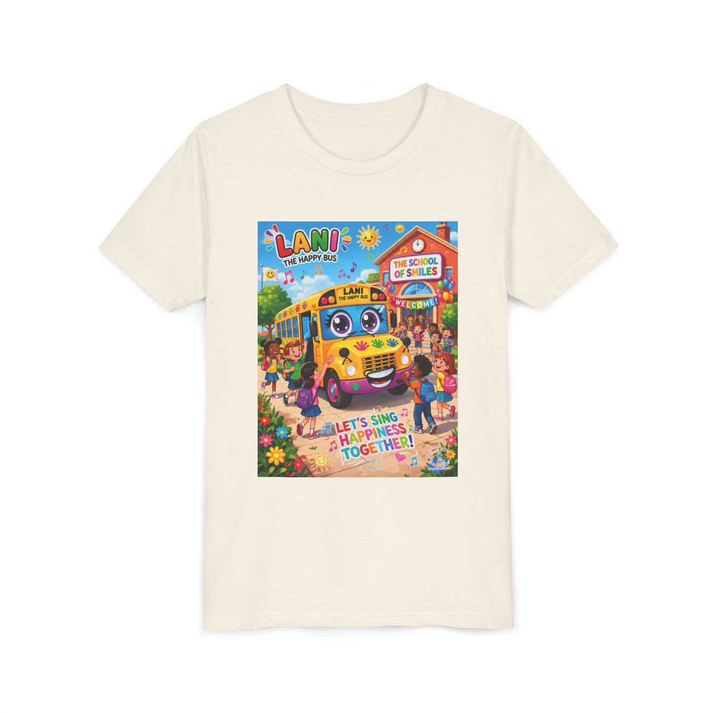 Lani™ Youth Short Sleeve Tee – "Let's Sing Happiness Together!" Graphic